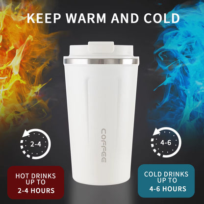 Stainless Steel Vacuum Insulated Travel Coffee Mug, Led Temperature Display Insulated Tumbler, Leak Proof with Lid 510ML