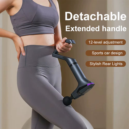 Electric Fascia Gun Multi-Functional Detachable Handle Muscle Massage Gun Deep Tissue Body Massager Splitting Strap Fascia Gun