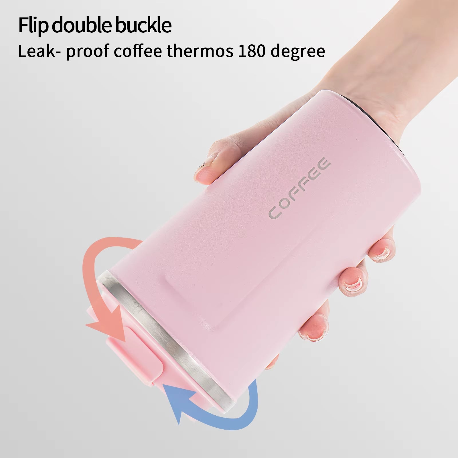 Stainless Steel Vacuum Insulated Travel Coffee Mug, Led Temperature Display Insulated Tumbler, Leak Proof with Lid 510ML