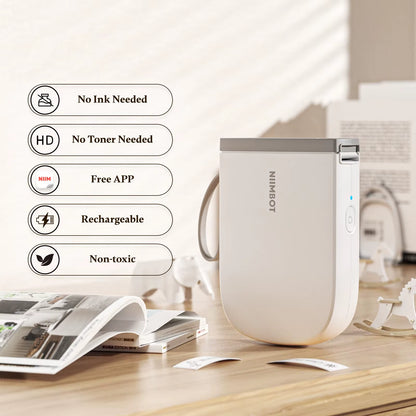 D11 New Version Label Maker Machine with Tape 300DPI Bluetooth Portable Thermal Printer Sticker for Home Office School