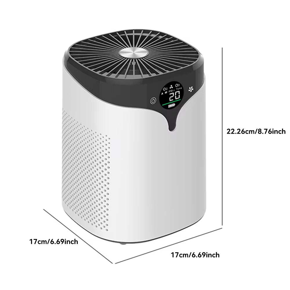 Air Purifier Remove Smoke Odor Dust Negative Ion Ozone Air Cleaner PM 2.5 Air Purifier for Home Office Dorm Small Air Freshener