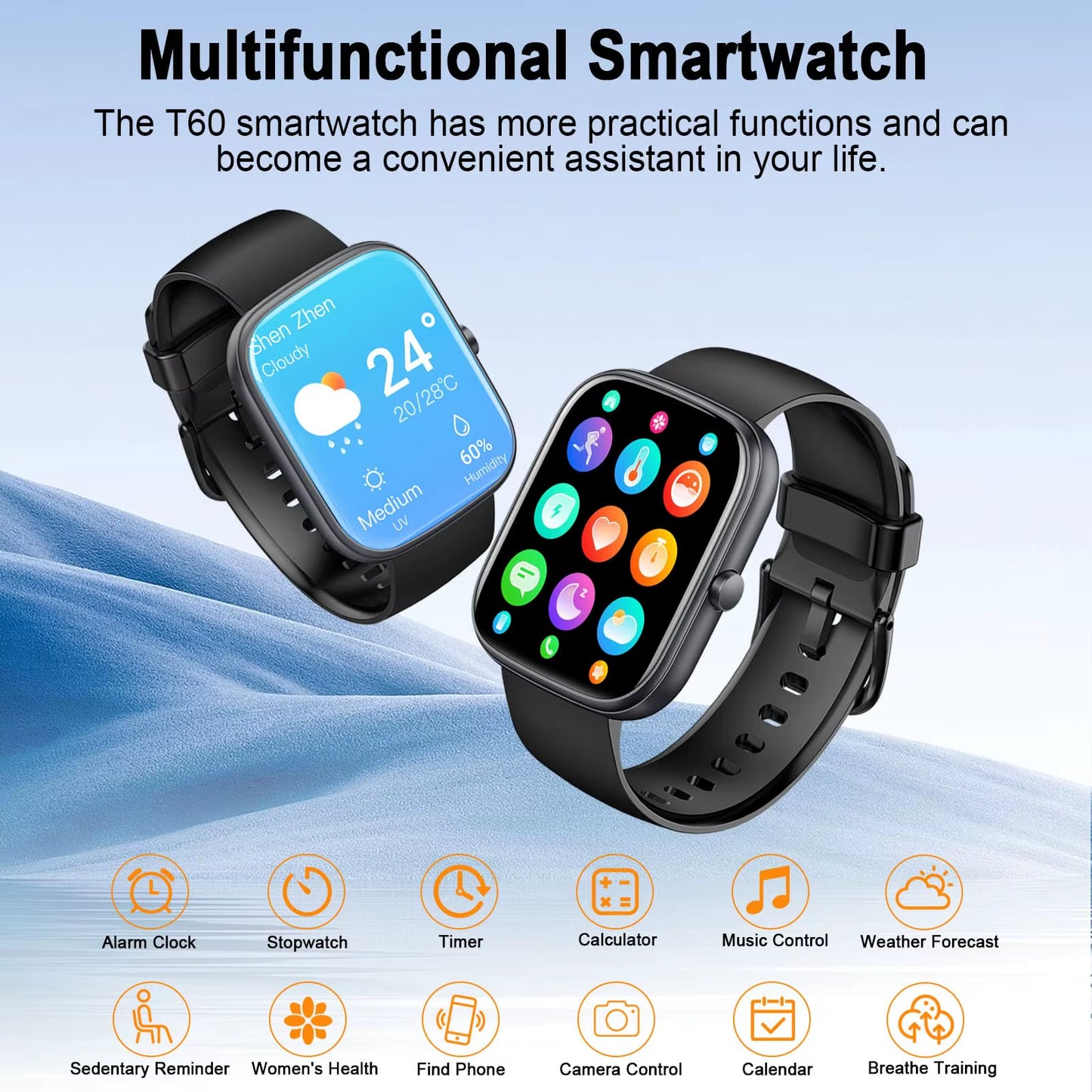 Smart Watch, 1.91" Smartwatch (Answer/Make Call), IP68 Waterproof Fitness Tracker, 110+ Sport Modes, Heart Rate and Sleep Monit