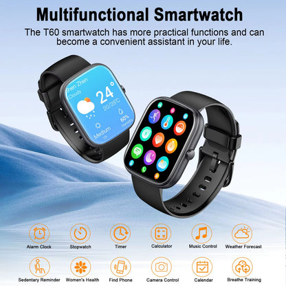 Smart Watch, 1.91" Smartwatch (Answer/Make Call), IP68 Waterproof Fitness Tracker, 110+ Sport Modes, Heart Rate and Sleep Monit