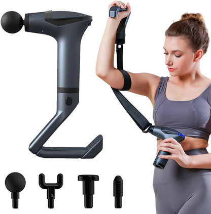 Electric Fascia Gun Multi-Functional Detachable Handle Muscle Massage Gun Deep Tissue Body Massager Splitting Strap Fascia Gun